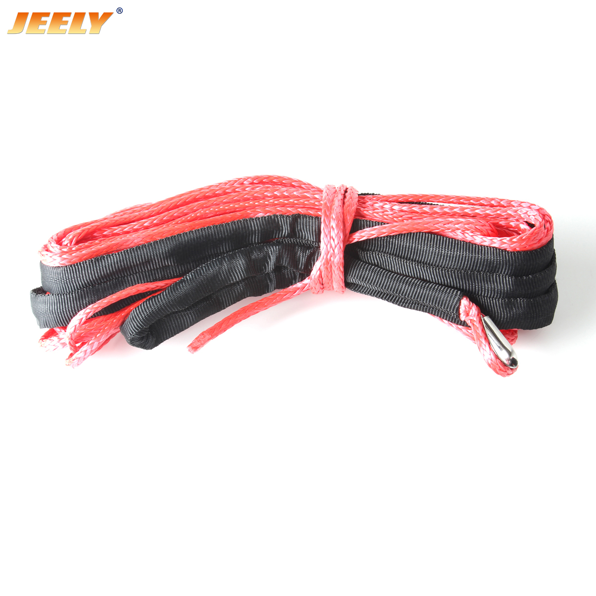 10mm*15m 12 股 16534lbs uhmwpe 合成汽车拖缆带拖眼绞盘绳